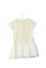 A Gold Short Sleeve Dresses from Petit Bateau in size 12-18M for girl. (Back View)