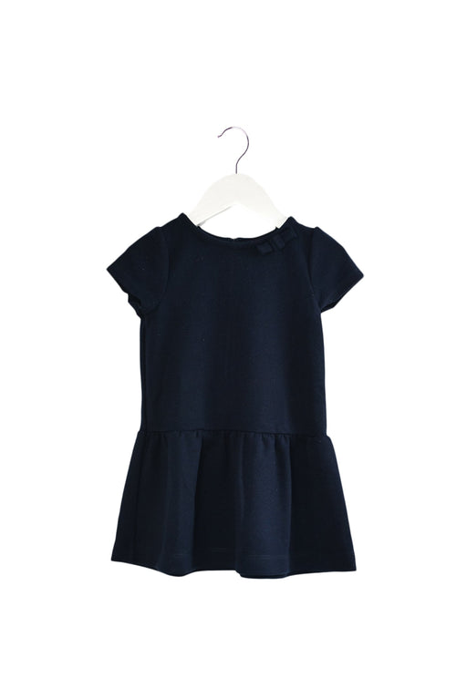 A Navy Short Sleeve Dresses from Jacadi in size 2T for girl. (Front View)
