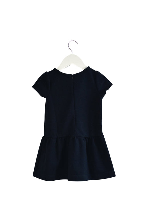 A Navy Short Sleeve Dresses from Jacadi in size 2T for girl. (Front View)