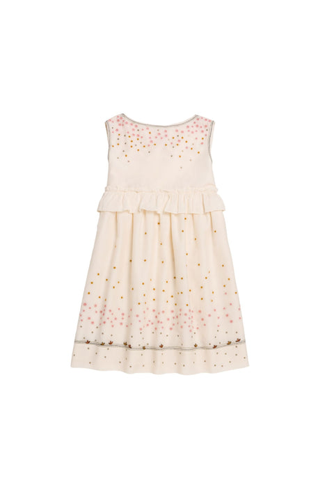 A Ivory Sleeveless Dresses from Bonpoint in size 4T for girl. (Front View)