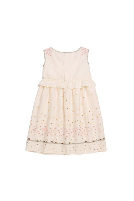 A Ivory Sleeveless Dresses from Bonpoint in size 4T for girl. (Front View)