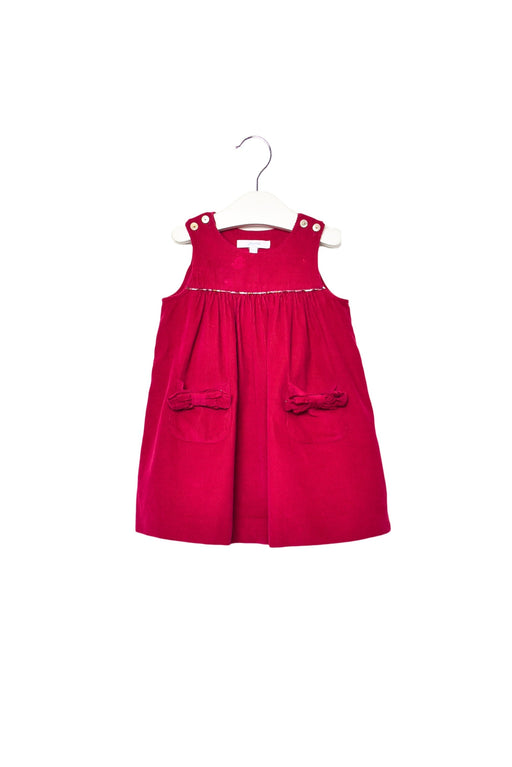 A Pink Sleeveless Dresses from Jacadi in size 6-12M for girl. (Front View)