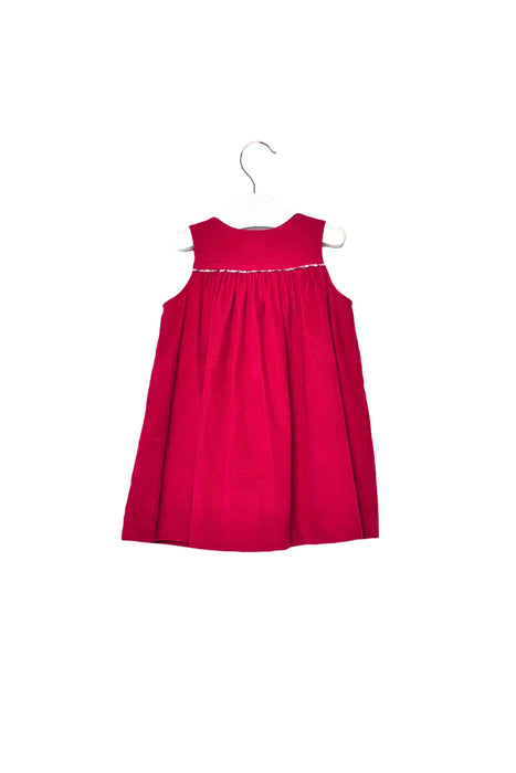 A Pink Sleeveless Dresses from Jacadi in size 6-12M for girl. (Back View)
