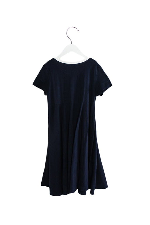 A Navy Short Sleeve Dresses from Petit Bateau in size 10Y for girl. (Front View)