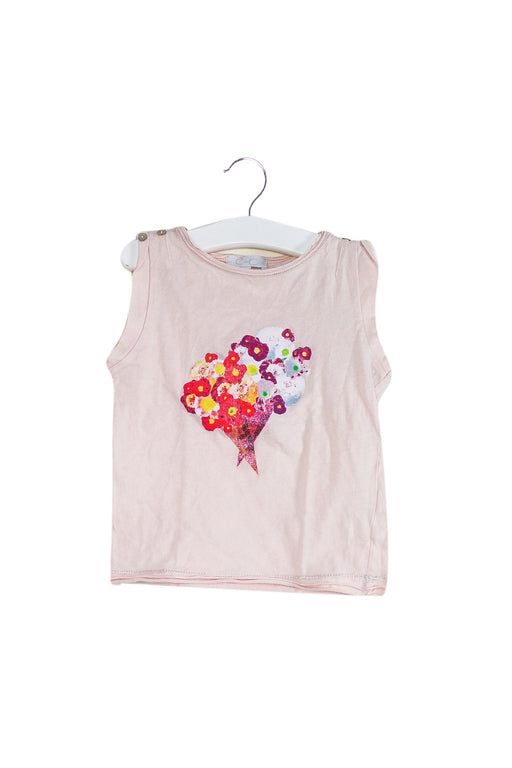 A Pink Sleeveless Tops from CdeC in size 2T for girl. (Front View)