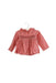 A Red Long Sleeve Tops from Jacadi in size 6-12M for girl. (Front View)