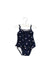 A Navy Swimsuits from Janie & Jack in size 3-6M for girl. (Front View)