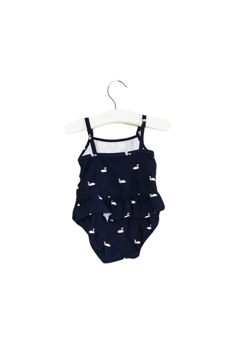 A Navy Swimsuits from Janie & Jack in size 3-6M for girl. (Back View)
