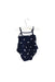 A Navy Swimsuits from Janie & Jack in size 3-6M for girl. (Back View)