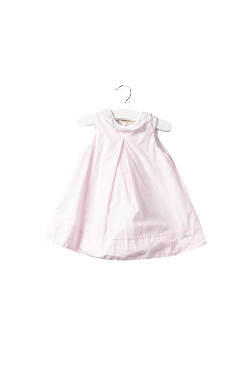 A Pink Sleeveless Dresses from Jacadi in size 3-6M for girl. (Front View)