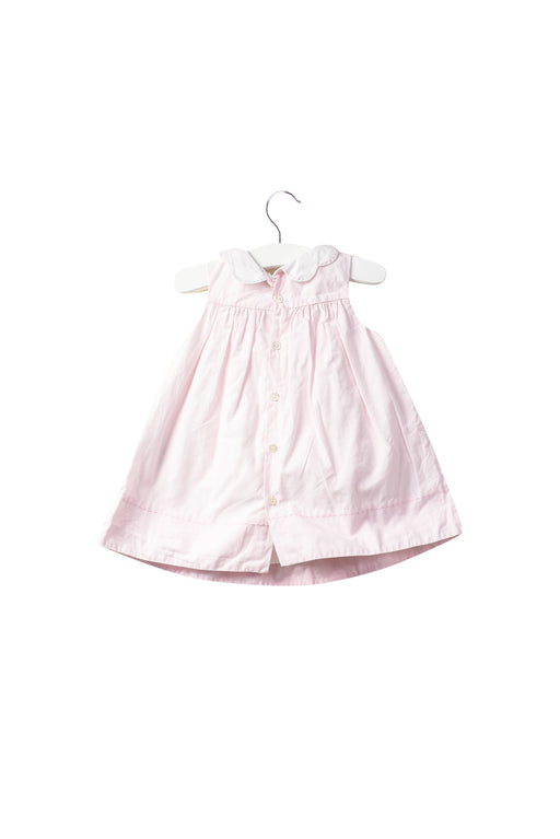A Pink Sleeveless Dresses from Jacadi in size 3-6M for girl. (Front View)