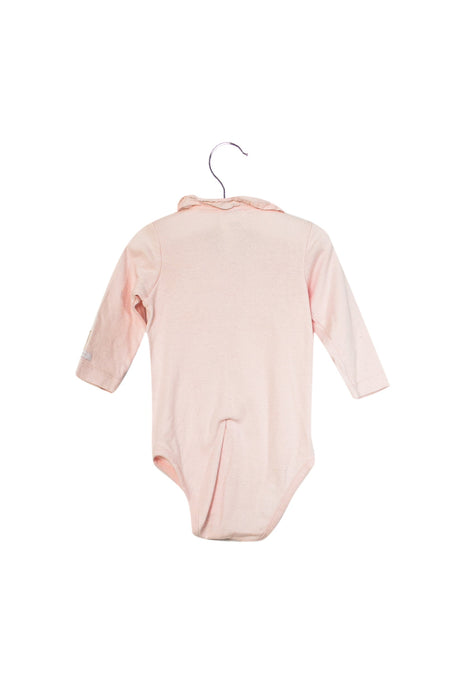 A Pink Long Sleeve Bodysuits from Jacadi in size 3-6M for girl. (Back View)