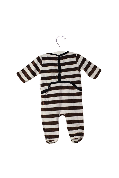 A Brown Long Sleeve Jumpsuits from Jacadi in size 0-3M for boy. (Back View)