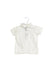 A White Short Sleeve Polos from Laranjinha in size 0-3M for boy. (Front View)