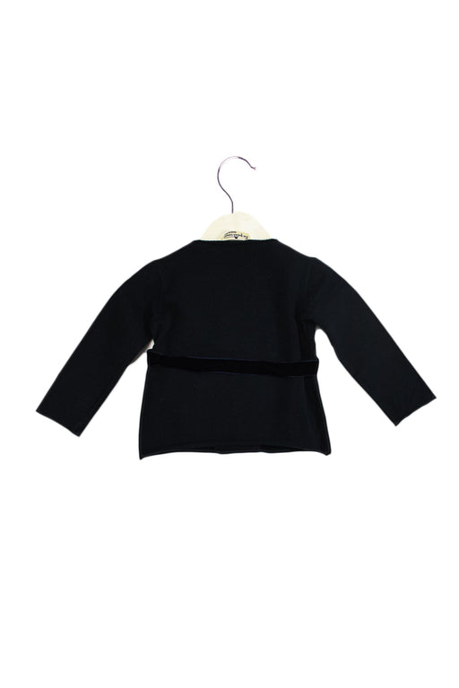 A Navy Lightweight Jackets from Le Petit Coco in size 12-18M for girl. (Front View)