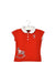 A Red Short Sleeve Polos from Ferrari in size 6-12M for girl. (Front View)