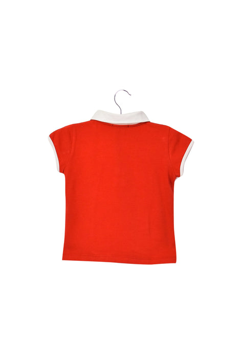 A Red Short Sleeve Polos from Ferrari in size 6-12M for girl. (Back View)