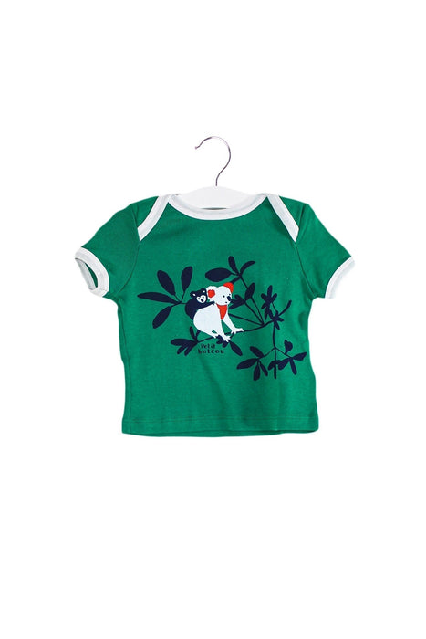 A Green Short Sleeve T Shirts from Petit Bateau in size 6-12M for neutral. (Front View)