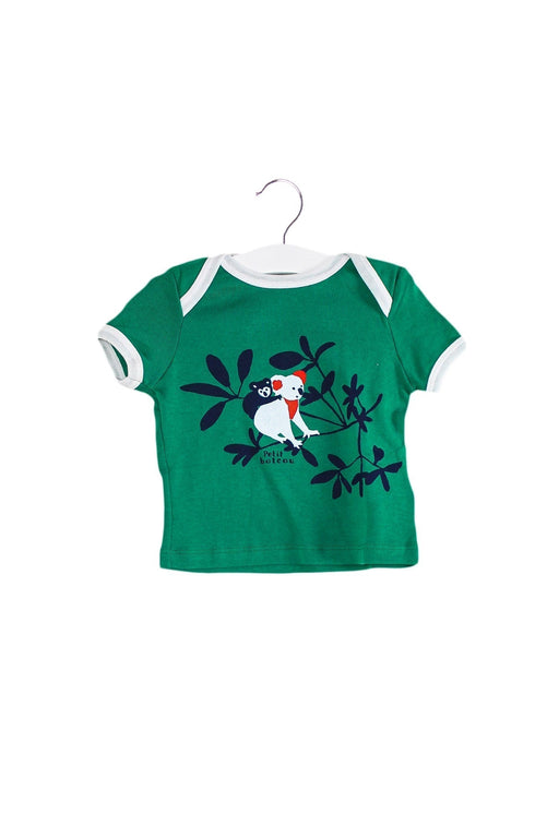 A Green Short Sleeve T Shirts from Petit Bateau in size 6-12M for neutral. (Front View)