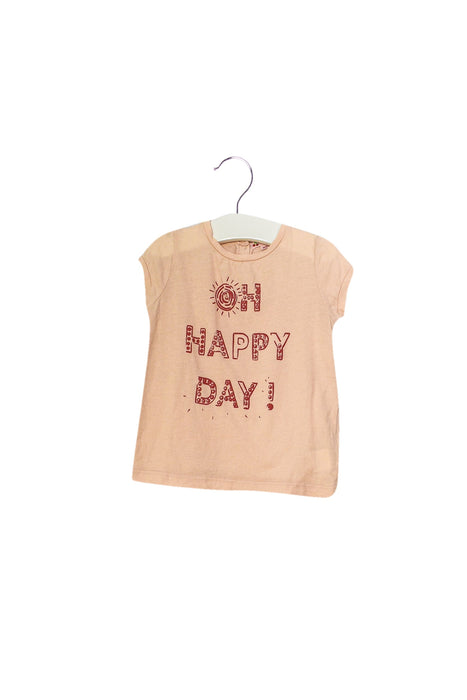 A Pink Short Sleeve T Shirts from Bonpoint in size 6-12M for girl. (Front View)