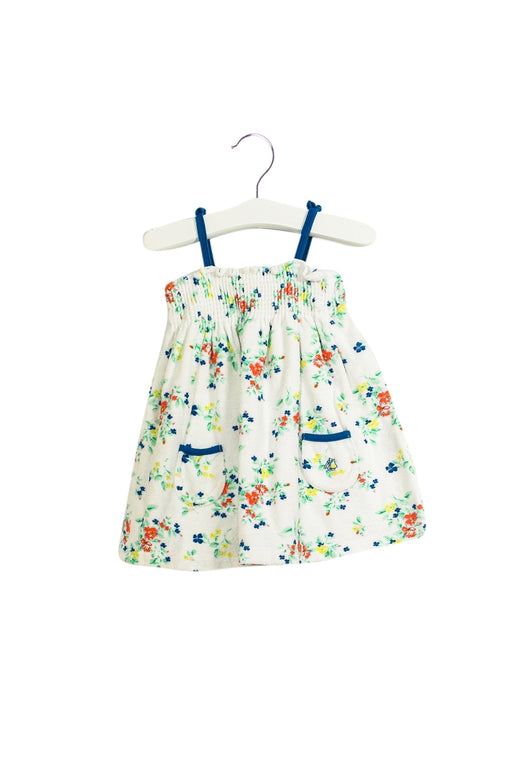 A White Sleeveless Dresses from Petit Bateau in size 6-12M for girl. (Front View)