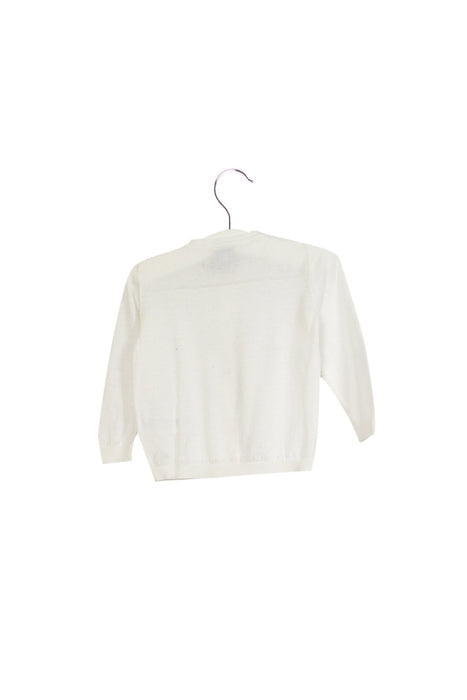 A White Cardigans from Petit Bateau in size 6-12M for girl. (Back View)
