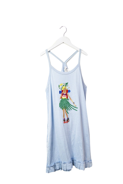 A Blue Sleeveless Dresses from Rykiel Enfant in size 10Y for girl. (Front View)