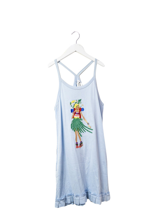 A Blue Sleeveless Dresses from Rykiel Enfant in size 10Y for girl. (Front View)