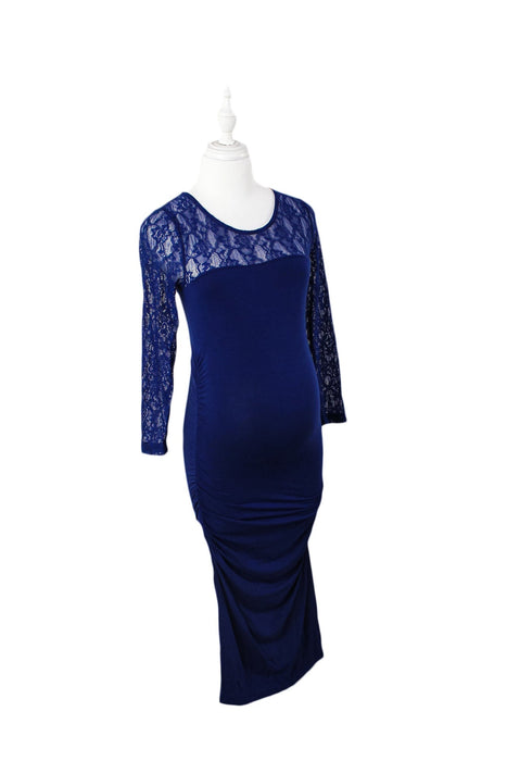 A Blue Long Sleeve Dresses from Isabella Oliver in size XS for maternity. (Back View)
