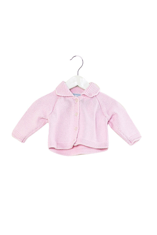 A Pink Cardigans from The Little White Company in size 3-6M for girl. (Front View)