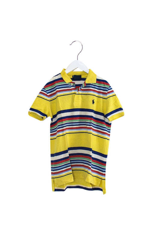 A Yellow Short Sleeve Polos from Polo Ralph Lauren in size 7Y for boy. (Front View)