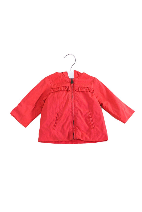 A Pink Lightweight Jackets from Jacadi in size 3-6M for girl. (Front View)