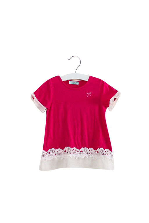 A Pink Short Sleeve T Shirts from Hakka in size 2T for girl. (Front View)