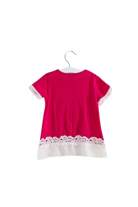 A Pink Short Sleeve T Shirts from Hakka in size 2T for girl. (Front View)