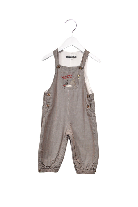 A Brown Long Overalls from Sergent Major in size 6-12M for boy. (Front View)