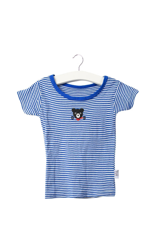 A Blue Short Sleeve T Shirts from Miki House in size 18-24M for girl. (Front View)
