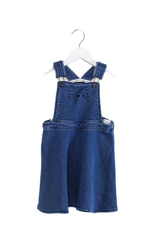 A Blue Overall Dresses from Bardot Junior in size 2T for girl. (Front View)