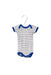 A Blue Short Sleeve Bodysuits from Petit Bateau in size 0-3M for boy. (Front View)