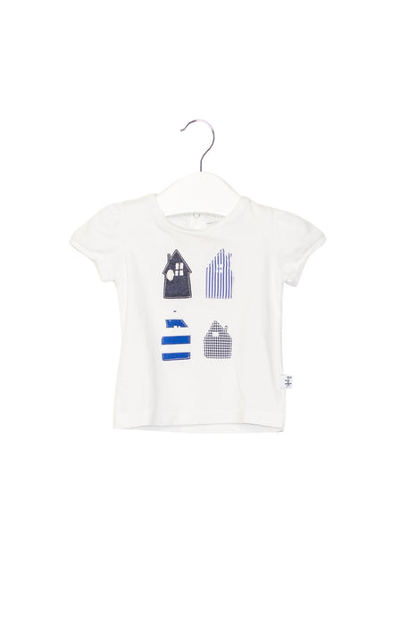 A White Short Sleeve T Shirts from Il Gufo in size 0-3M for girl. (Front View)