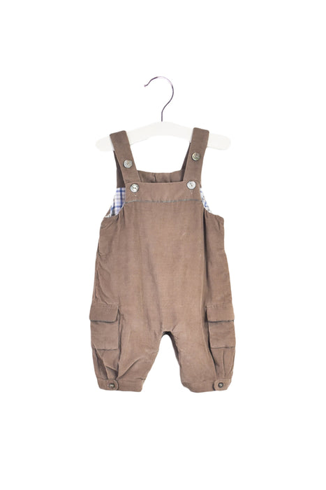A Brown Long Overalls from Jacadi in size 0-3M for girl. (Front View)
