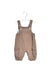 A Brown Long Overalls from Jacadi in size 0-3M for girl. (Front View)