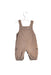 A Brown Long Overalls from Jacadi in size 0-3M for girl. (Back View)