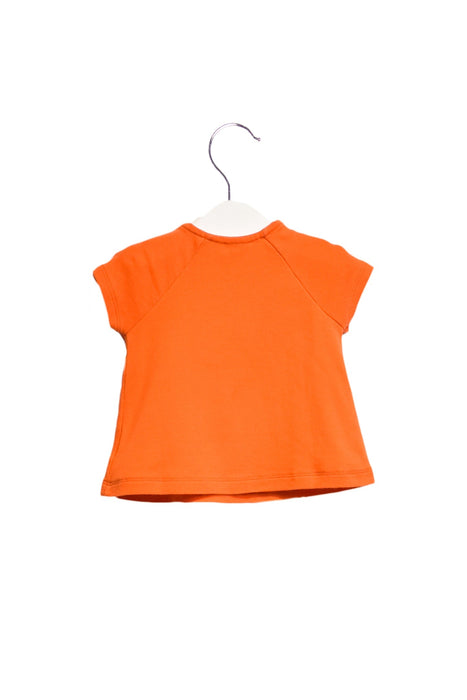 A Orange Short Sleeve T Shirts from Petit Bateau in size 3-6M for girl. (Back View)