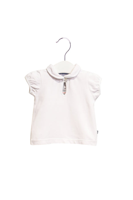 A Pink Short Sleeve Tops from Jacadi in size 3-6M for girl. (Front View)