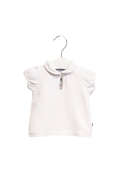 A Pink Short Sleeve Tops from Jacadi in size 3-6M for girl. (Front View)