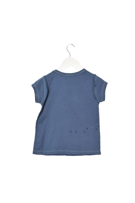 A Blue Short Sleeve T Shirts from Velveteen in size 6-12M for girl. (Back View)