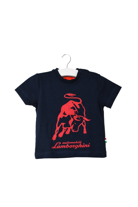 A Navy Short Sleeve T Shirts from Automobili Lamborghini in size 6-12M for boy. (Front View)