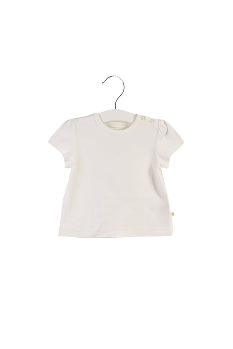 A White Short Sleeve T Shirts from Marie Chantal in size 6-12M for girl. (Front View)