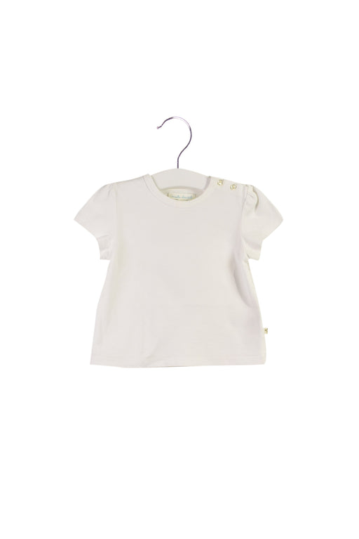 A White Short Sleeve T Shirts from Marie Chantal in size 6-12M for girl. (Front View)