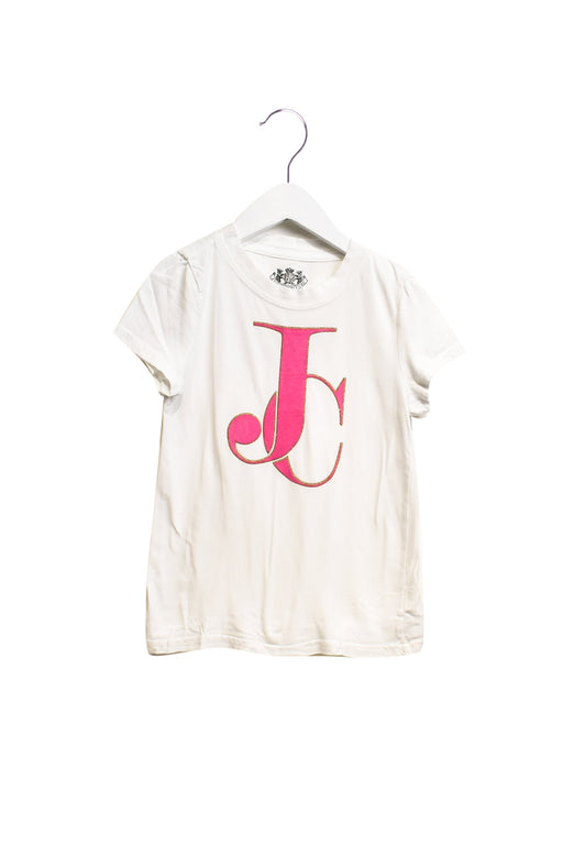 A White Short Sleeve T Shirts from Juicy Couture in size 4T for girl. (Front View)